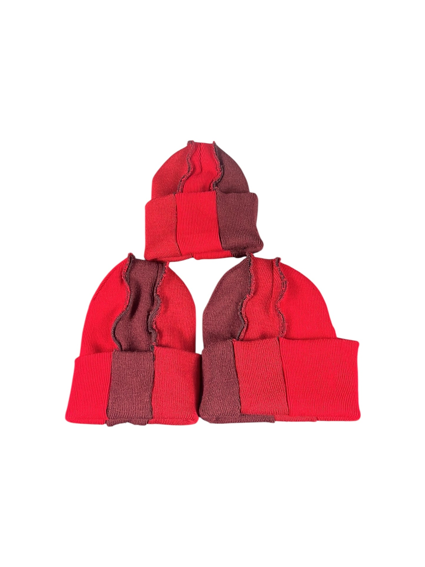 Not Your Perfect Beanie 3 Tone Red