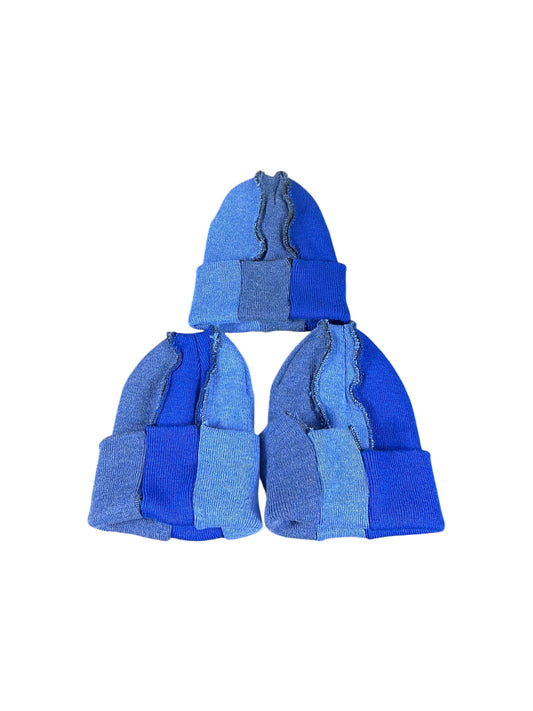 Not Your Perfect Beanie 3 Tone Blue