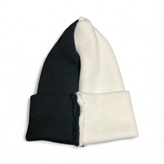 Not perfect beanie (Black and Grey)